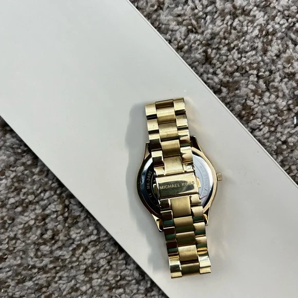 Michael Kors Gold and Turquoise Watch - Picture 3 of 3